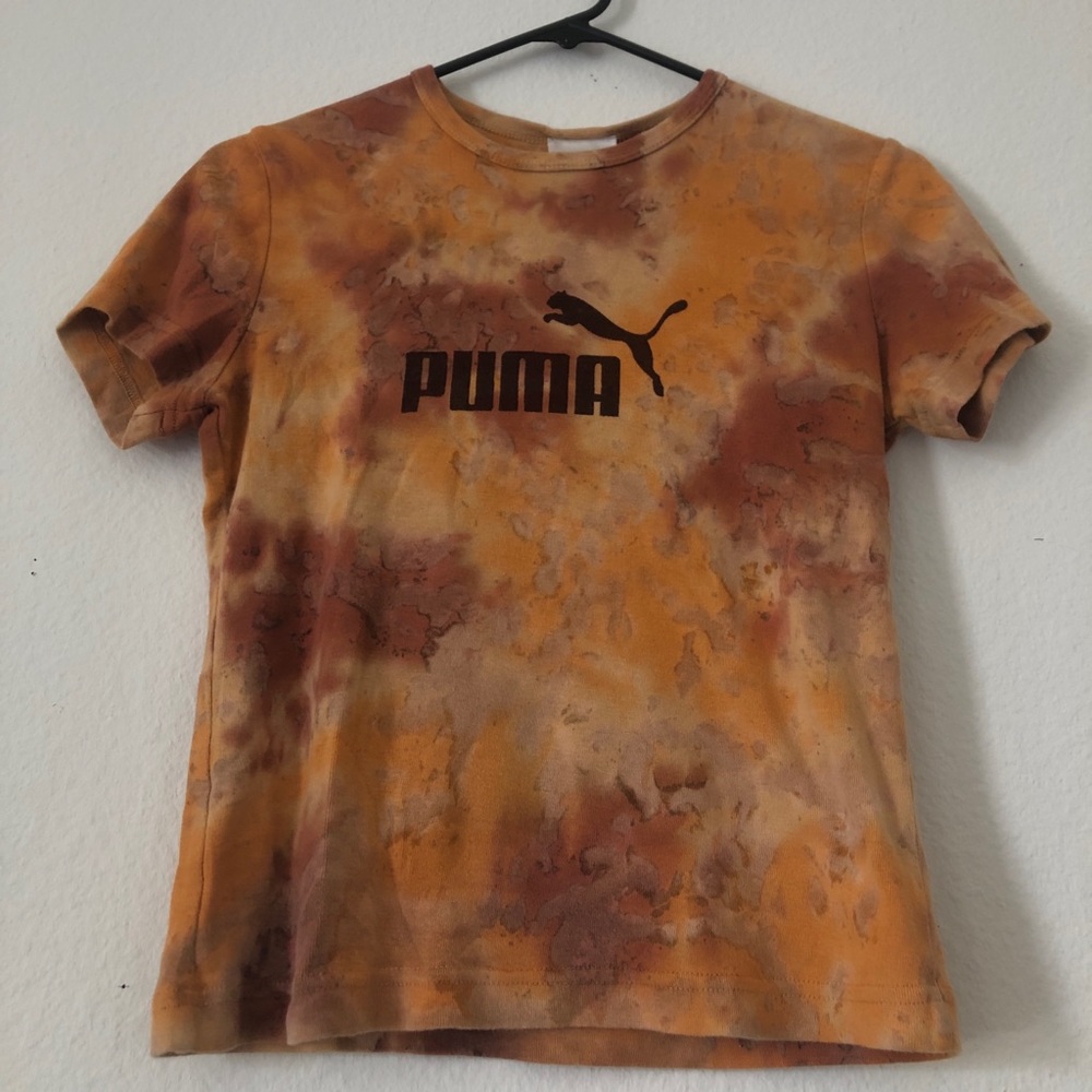 orange marbled Puma sport shirt from 1997